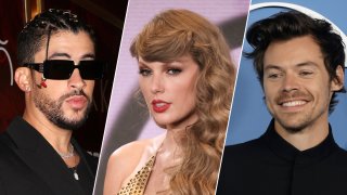 From left: Bad Bunny, Taylor Swift, Harry Styles
