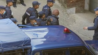 Nepalese police escort Charles Sobhraj