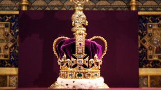 FILE - St Edward's Crown is pictured during a service
