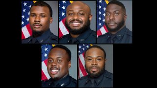 This combo of images provided by the Memphis Police Department shows, from left, officers , Justin Smith, Desmond Mills, Jr., Emmitt Martin III, Tadarrius Bean and Demetrius Haley. The five former Memphis police officers have been charged with second-degree murder and other crimes in the arrest and death of Tyre Nichols, a Black motorist who died three days after a confrontation with the officers during a traffic stop, records showed Thursday, Jan. 26, 2023.
