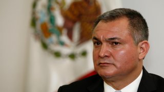 FILE - Mexico's Secretary of Public Safety Genaro Garcia Luna