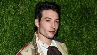 FILE - Ezra Miller attends the 15th annual CFDA/Vogue Fashion Fund event at the Brooklyn Navy Yard in New York on Nov. 5, 2018.