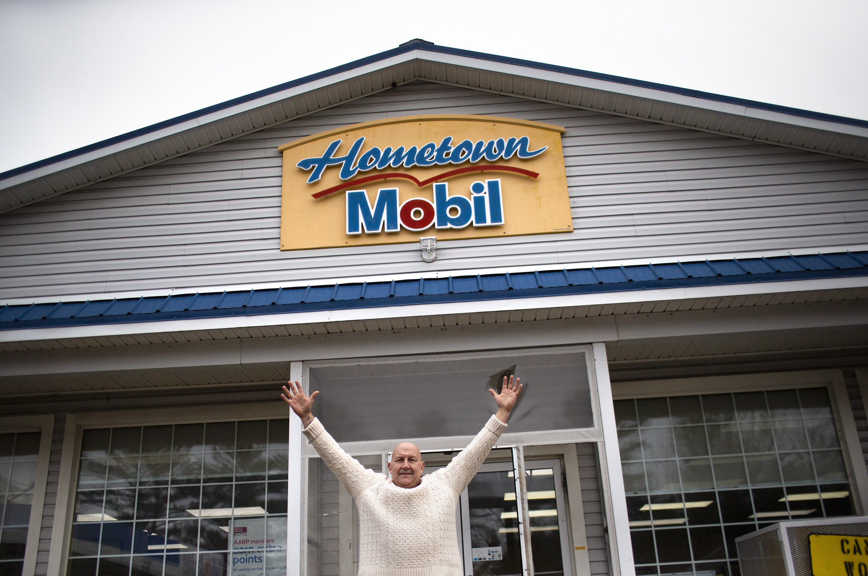 A Mega Millions ticket purchased in Lebanon, Maine, matched the winning numbers for the estimated $1.35 billion grand prize for the Mega Millions lottery game on Friday, Jan. 13, 2023. Fred Cotreau, owner of Hometown Gas & Grill stands in front of the convenience store where the winning ticket was sold on either Thursday or Friday.