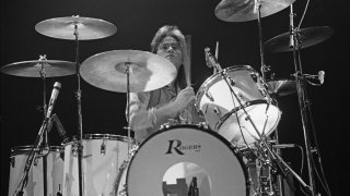 Drummer Robbie Bachman from Canadian group Bachman-Turner Overdrive