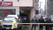A police SUV crashed into a diner in Bristol Thursday afternoon