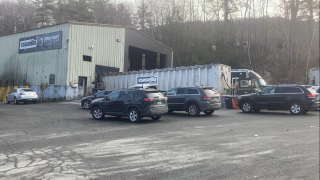 photo shows the recycling plant in Vermont where a body was found