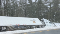 Tractor-Trailer Crashes Off Maine Turnpike, Will Stay There Until Friday. Here's Why