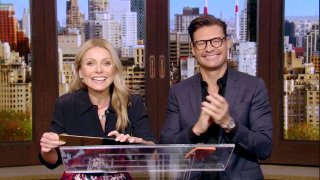 In this screenshot released on June 25, Kelly Ripa and Ryan Seacrest speak during the 48th Annual Daytime Emmy Awards broadcast