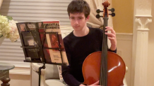 The 12 year old who died, named Sebastian, playing the cello