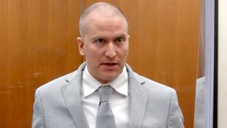 FILE - In this image taken from video, former Minneapolis police Officer Derek Chauvin addresses the court as Hennepin County Judge Peter Cahill presides over Chauvin's sentencing at the Hennepin County Courthouse in Minneapolis, June 25, 2021.