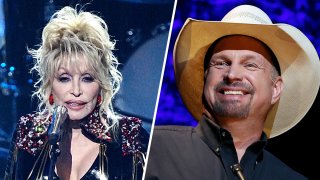 From left: Dolly Parton and Garth Brooks.