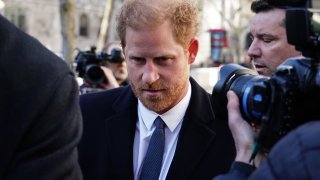 The Duke of Sussex arrives at the Royal Courts Of Justice, central London, ahead of a hearing claim over allegations of unlawful information gathering brought against Associated Newspapers Limited.