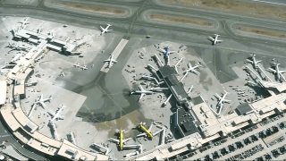 Boston Logan International Airport, seen from above, on Monday, March 6, 2023.