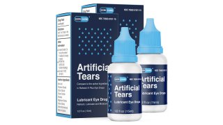 An image of Ezricare's Artificial tears, both in boxes and unboxed.