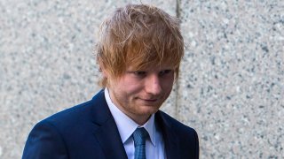 Ed Sheeran walks into Manhattan federal court, April 25, 2023, in New York.