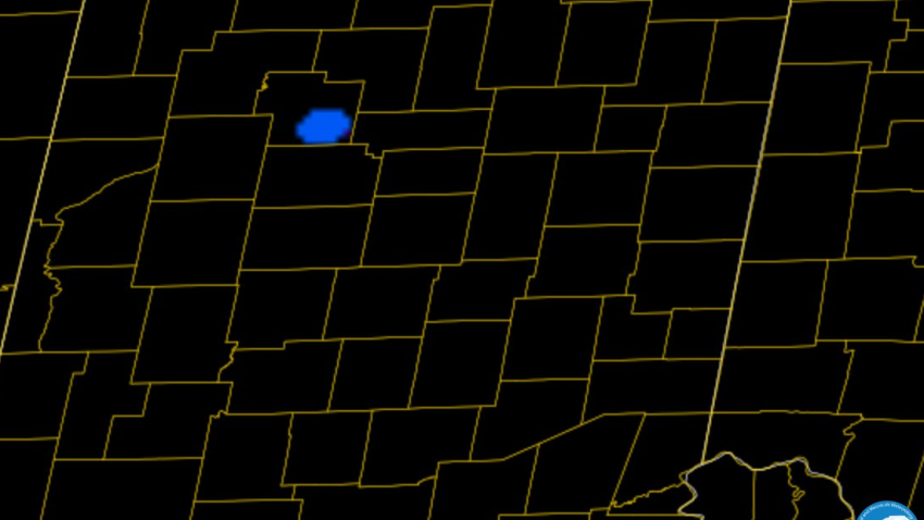 Pictured above is a lightning detection image captured Friday night over Carroll County, Indiana.