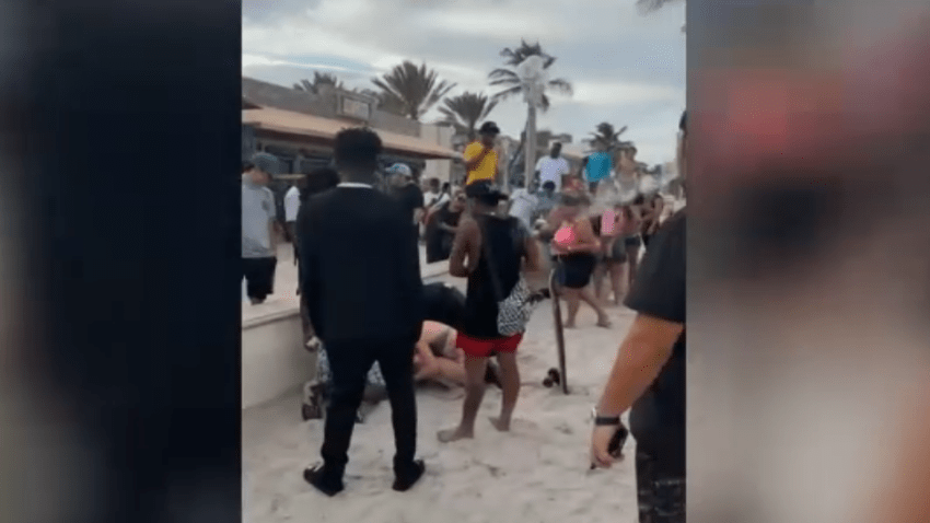 Witness cellphone video shows the aftermath of a shooting on the Hollywood Beach Broadwalk Monday, May 29, 2023.