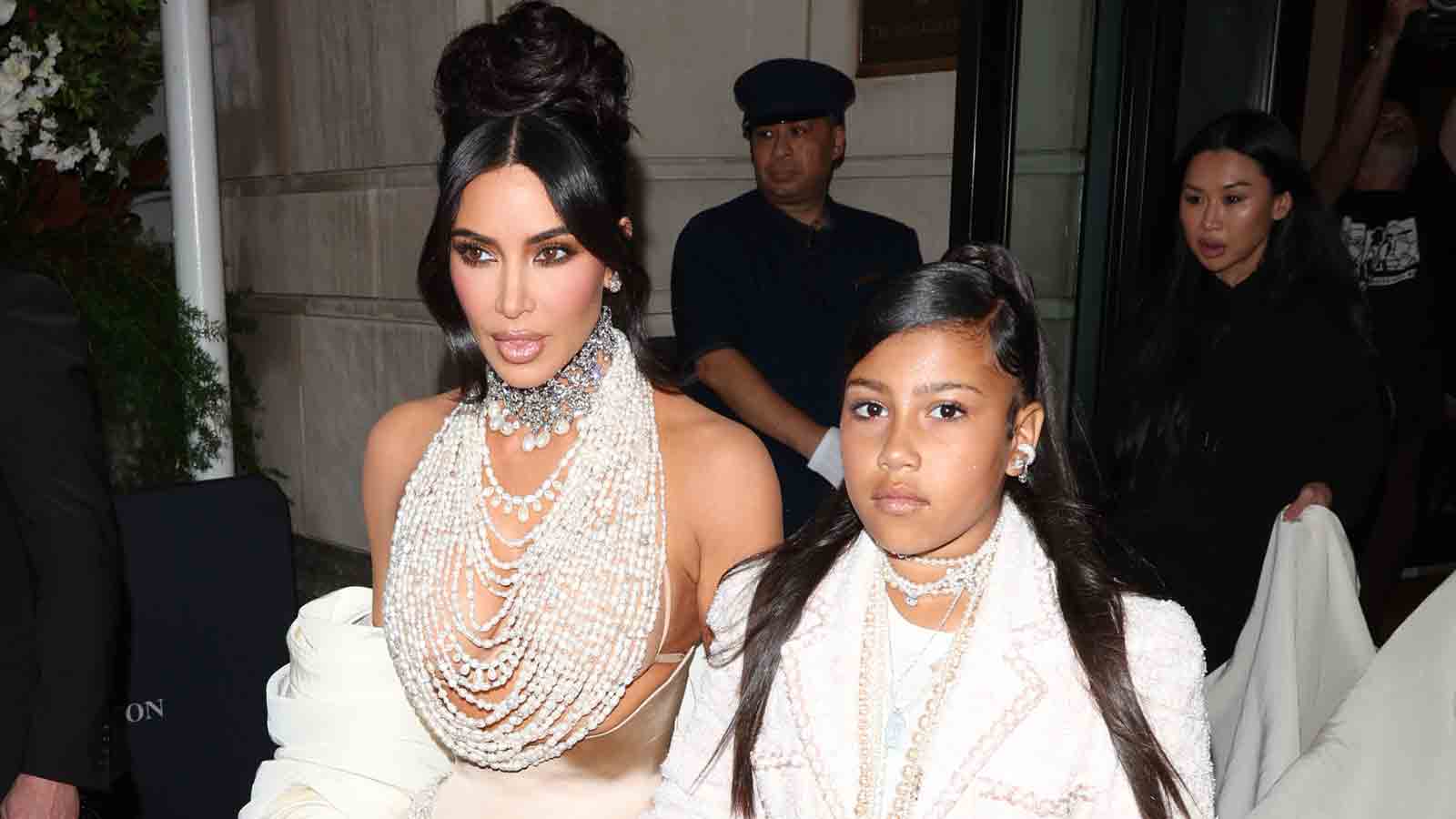 How Kim Kardashians Daughter Helped Save Her Met Gala Dress When it Started Losing Pearls