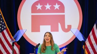 Ronna McDaniel, chairwoman of the Republican National Committee, speaks during the Republican National Committee winter meeting in Dana Point, California, US, on Friday, Jan. 27, 2023.