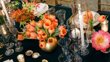 WASHINGTON, DC - JUNE 21: Place settings are displayed at a media preview of the state dinner during a media preview in the State Dining Room of the White House on June 21, 2023 in Washington, DC. Because the Prime Minister is vegetarian, U.S. first lady Jill Biden hired guest Chef Nina Curtis, who specializes in plant-based foods. Before the state dinner Modi will participate in an Oval Office bilateral meeting and press conference with U.S. President Joe Biden and deliver a speech before a joint session of Congress at the U.S. Capitol Building. (Photo by Anna Moneymaker/Getty Images)