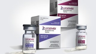 FILE - This image provided by Eisai in January 2023 shows vials and packaging for their medication Leqembi.