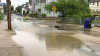Water main break floods out street in Malden