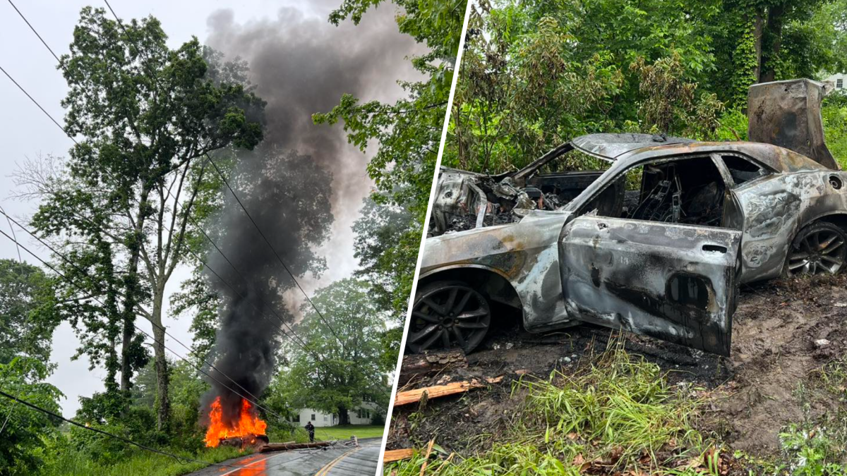 Woman rescued from burning car in East Kingston, NH – NECN