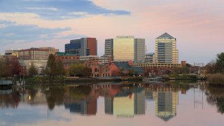 Riverfront on the Christina River, Wilmington, Delaware.