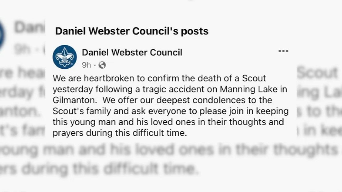 Who was the boy scout killed in the NH boating accident?