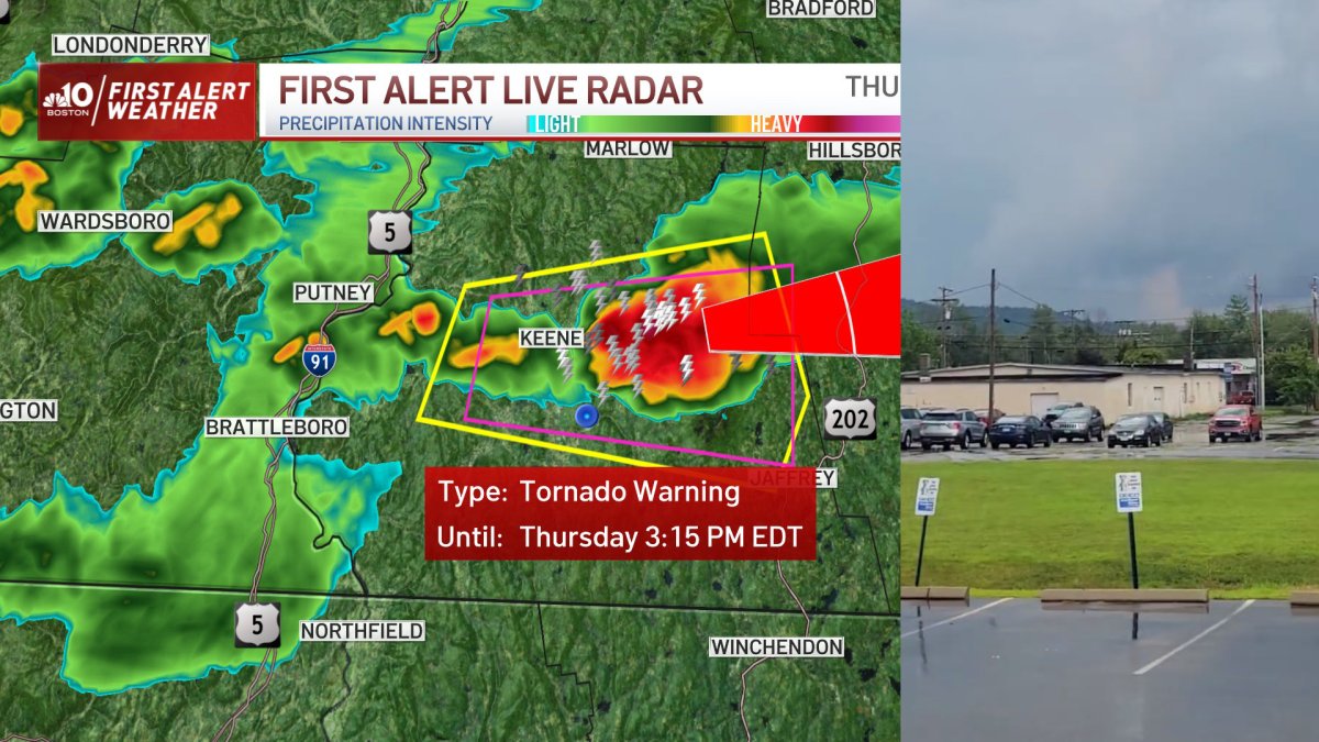 Severe weather in New England Tornado in NH, severe storm warnings NECN