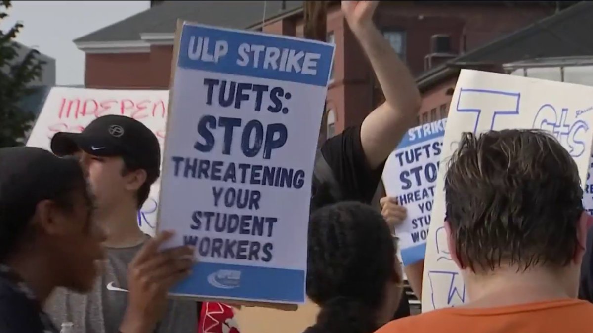 Tufts University movein day RA strike NECN