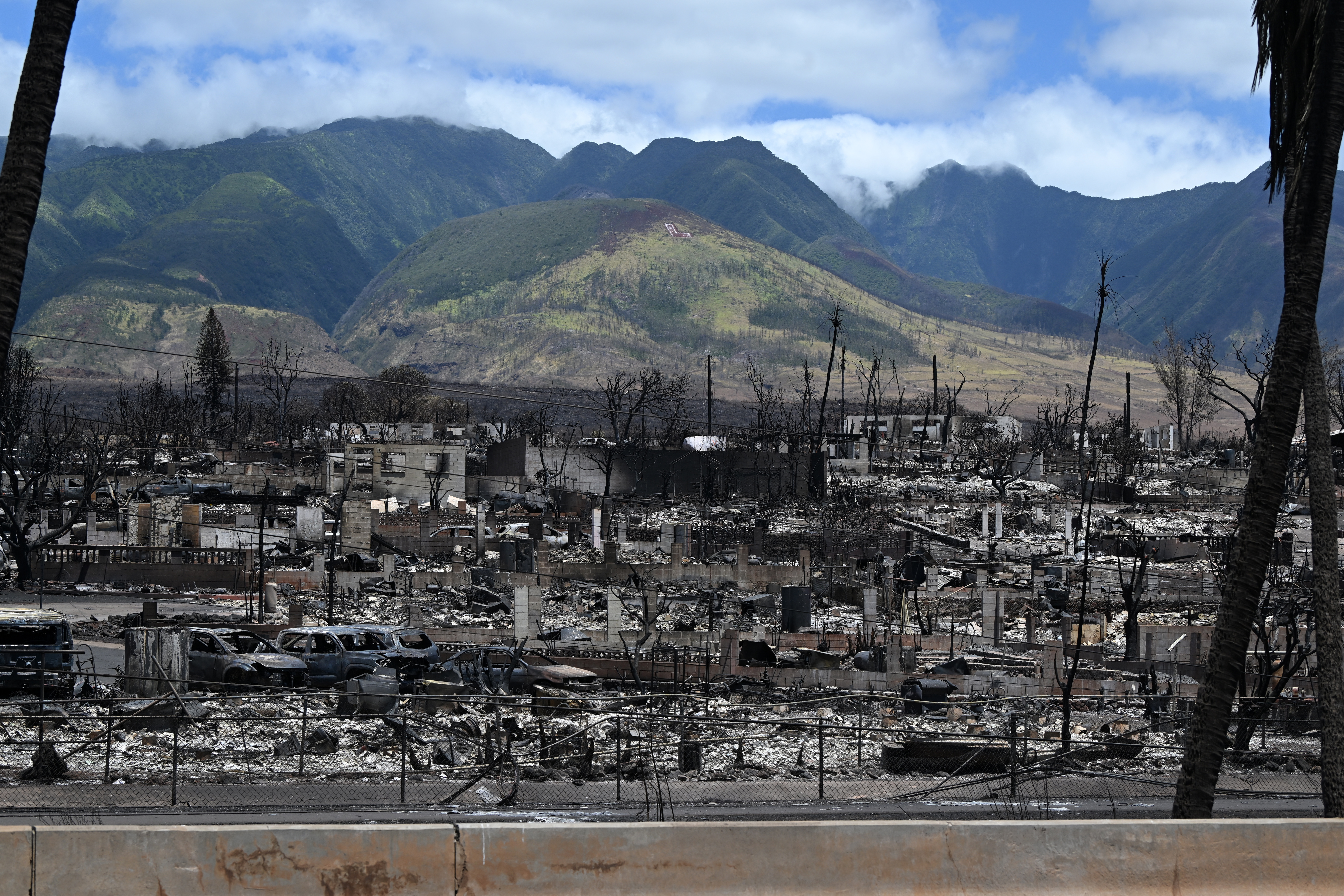 Fire damage is seen on Aug. 12, 2023, in Lahaina, HI. The death toll is expected to rise after devastating wildfires swept Maui early in the month.