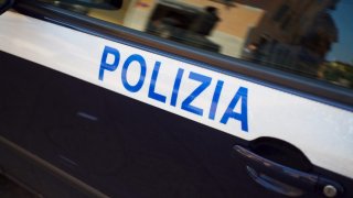 FILE - Italian police car detail
