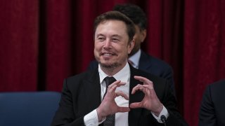 Elon Musk, chief executive officer of Tesla at a Senate bipartisan Artificial Intelligence (AI) Insight Forum on Capitol Hill in Washington, DC, US, on Wednesday, Sept. 13, 2023.