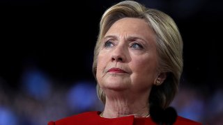 Democratic presidential nominee former Secretary of State Hillary Clinton speaks during a campaign rally at North Carolina State University on November 8, 2016 in Raleigh North Carolina.