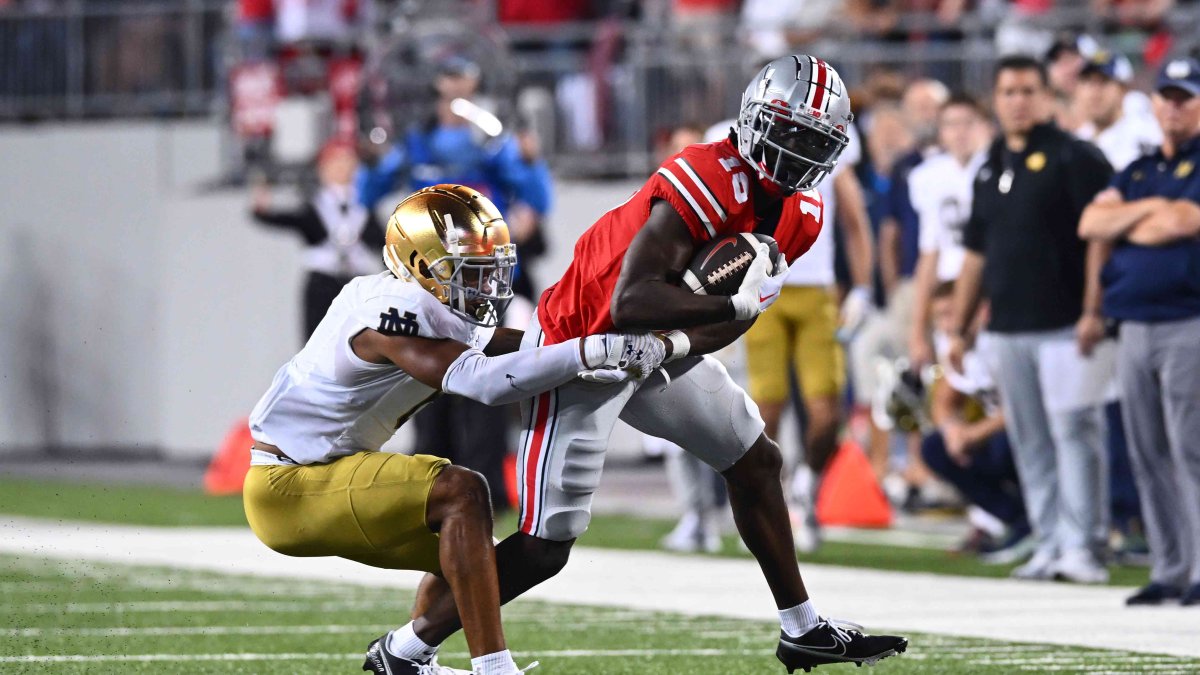 Notre Dame Football debuts uniforms for the Notre Dame vs. Navy game