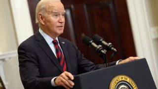 U.S. President Joe Biden delivers remarks on new Administration efforts to cancel student debt and support borrowers at the White House on October 04, 2023 in Washington, DC.