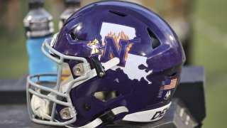 FILE IMAGE: A general view of a Northwestern State football helmet.