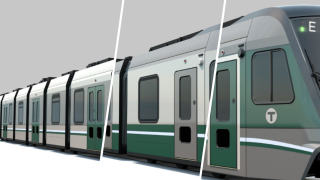Proposed paint schemes for new MBTA Green Line cars