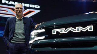 Carlos Tavares, CEO of Stellantis, poses during a presentation at the New York International Auto Show in Manhattan, New York, on April 5, 2023.