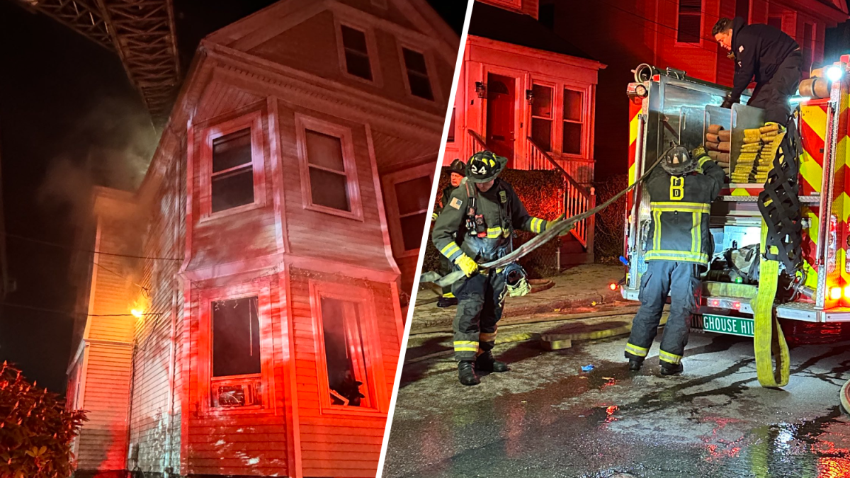 波士顿，马萨诸塞州：火灾破坏了波士顿的住宅
