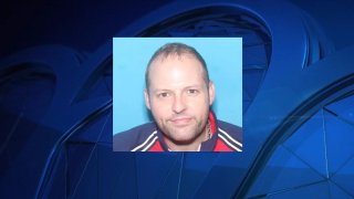 Joshua Hinds, 45, of Stow, Massachusetts, was last seen in Needham around 7 p.m. Sunday and was believed to be traveling to Stow. He’s considered armed and dangerous. (Photo Courtesy Needham Police Department)