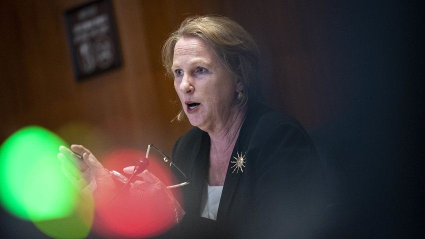 Erin Collins, national taxpayer advocate at the Taxpayer Advocate Service, speaks at a Senate Appropriations subcommittee hearing in Washington, D.C., on May 19, 2021.