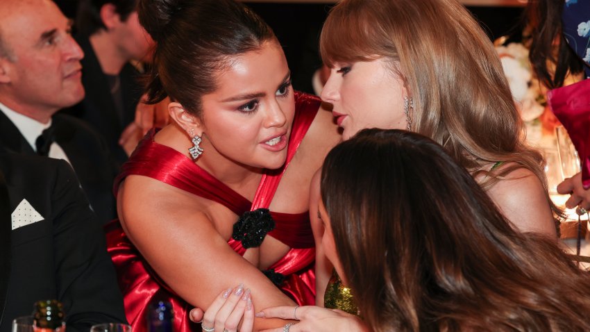 Selena Gomez and Taylor Swift at the 81st Golden Globe Awards