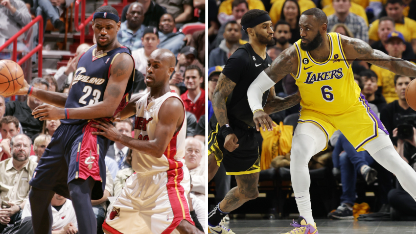 LeBron James, Gary Payton and Gary Payton II