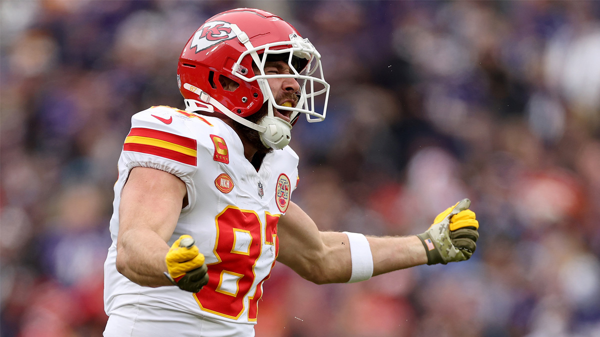 Travis Kelce breaks Jerry Rice’s alltime NFL playoff receptions record