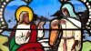 Rhode Island stained glass window showing dark-skinned Jesus Christ heading to Memphis museum