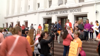 Demonstrators flocked to the Alabama State House today to call on lawmakers to protect IVF patients and facilities.