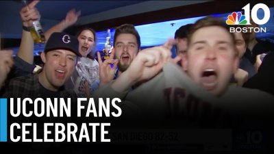 UConn fans celebrate big win