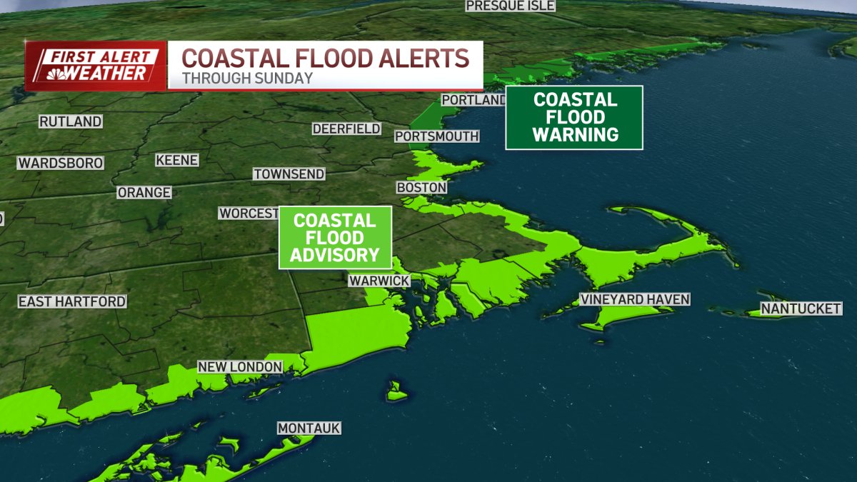 Coastal flooding in New England after storm passes – NECN